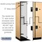 Salsbury Industries Wardrobe Locker, 45" W, 24" D, 76" H, (3) Wide, (6) Openings, Maple 27364MAP - alternate 8